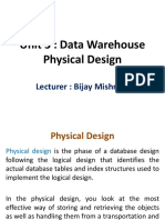Unit 3 - Data Warehouse Physical Design