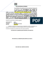 Acta de Entre e Inicio de Obra