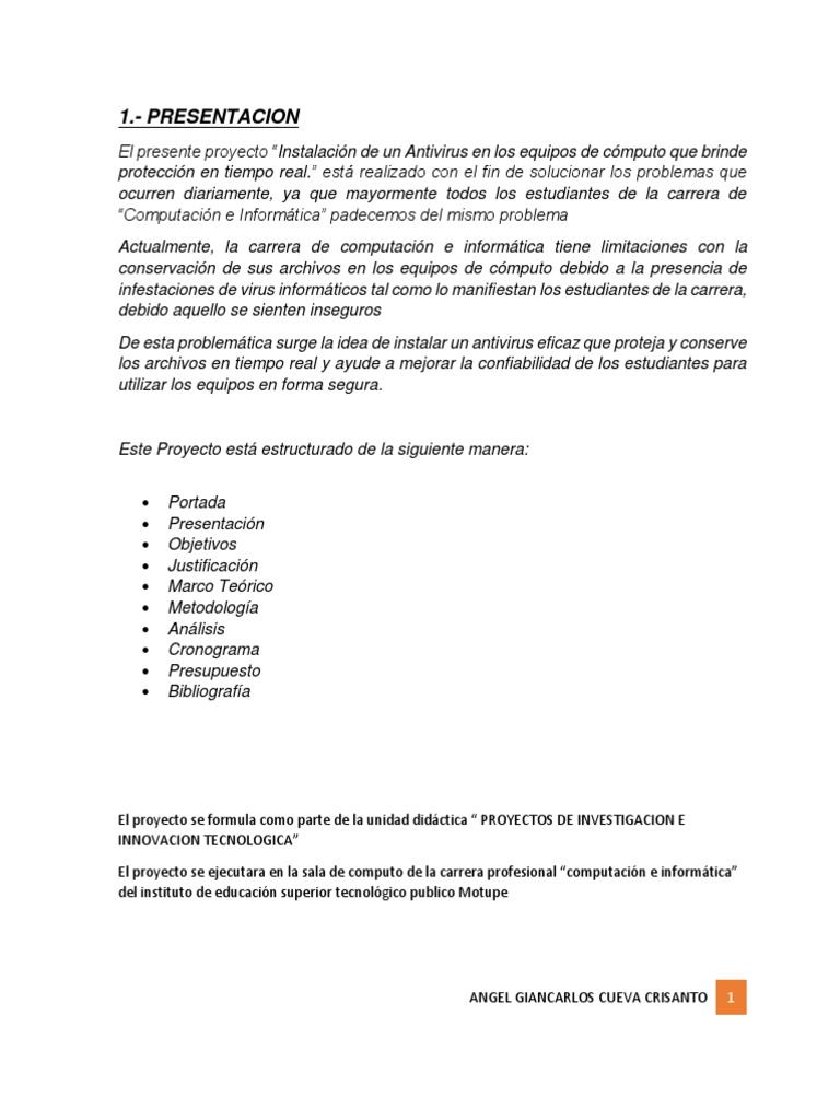 Proyecto Final | PDF | Virus de computadora | Software antivirus