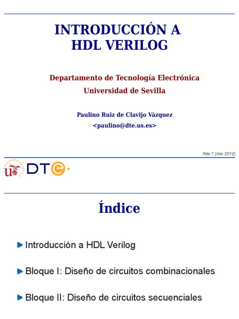 Verilog Intro | PDF | Puerta lógica | Programación de computadoras