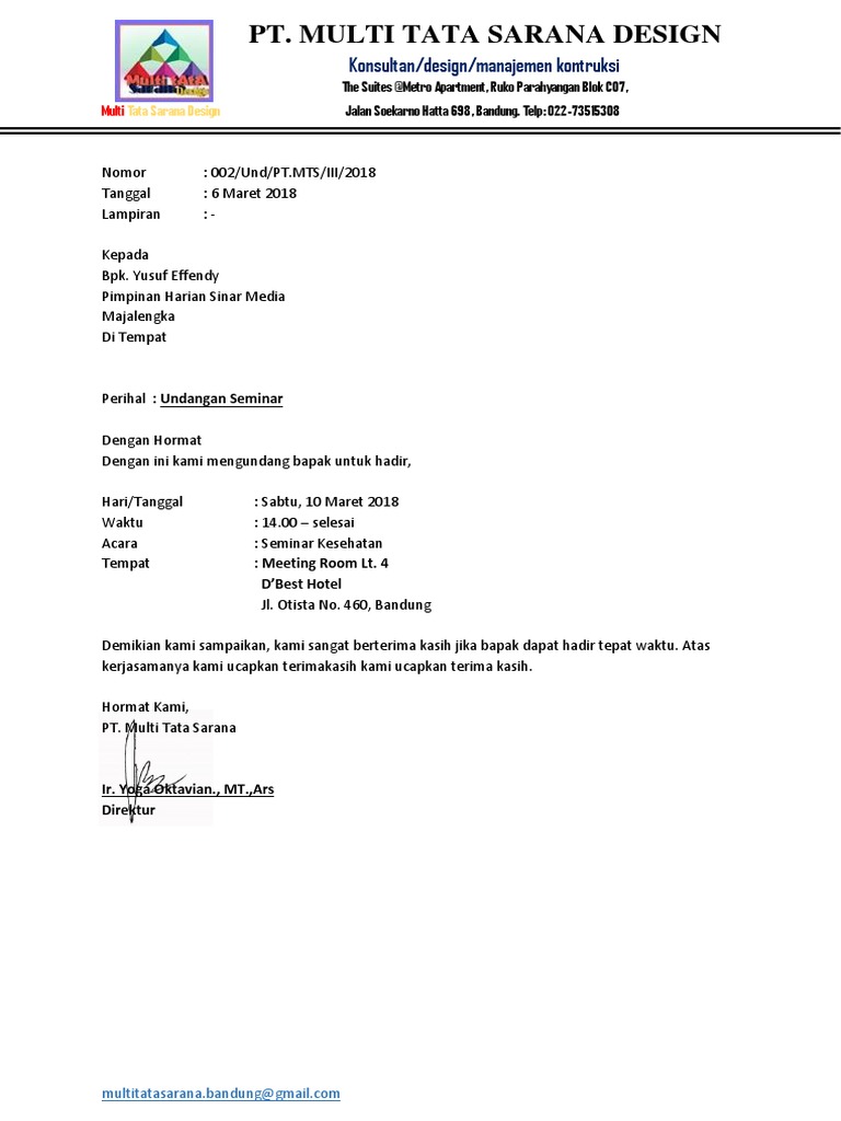 Download 91+ Contoh Surat Surat Undangan Seminar Gratis