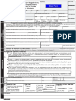 Application For Registration, Renewal, Replacement or Transfer of Plates And/or Stickers