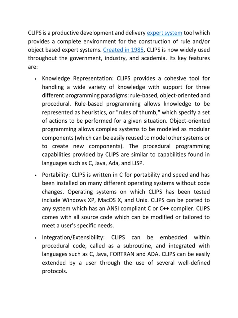 What Is Clips | Download Free PDF | Programming Language | C ...