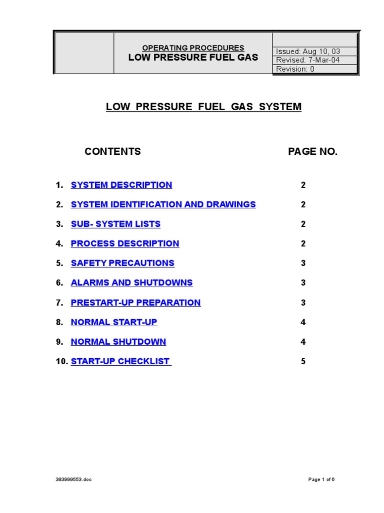 LP Fuel Gas System PDF Natural Gas Valve