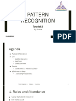 Pattern Recognition: Tutorial 2