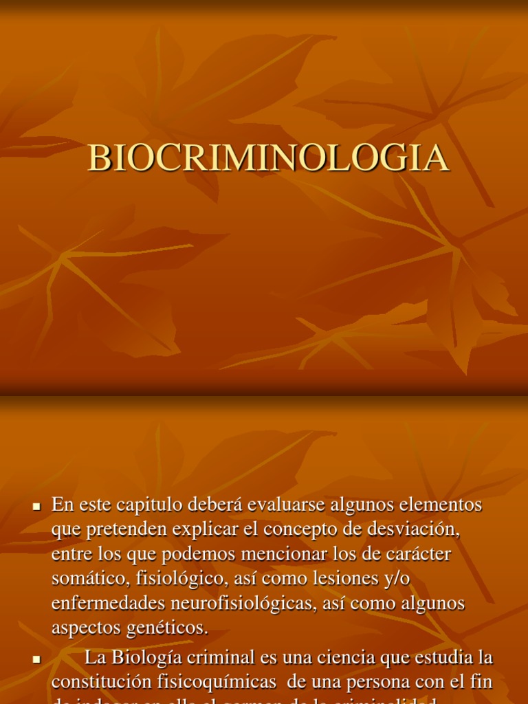 Biocriminología y Antropología Criminal | PDF | Prostitución | Derecho ...