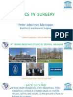 1. ETHICS in SURGERY Peter Johanes Manopo