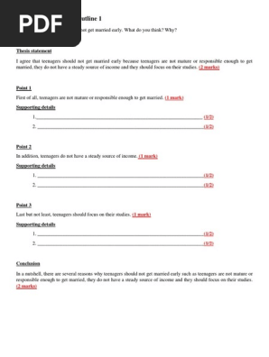 Argumentative Essay Outline