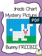 Hundreds Chart Mystery Picture: Bunny Freebie