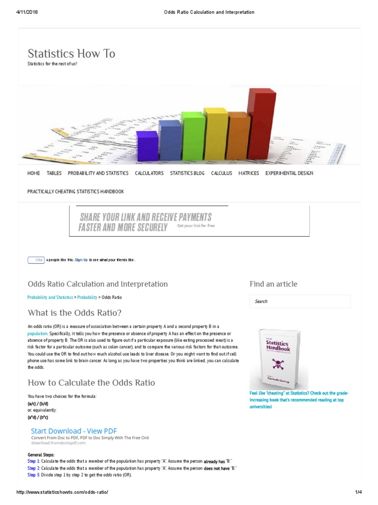 ODDS RATIO INTERPRETATION EXAMPLE PDF intelligence overview