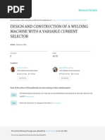 Design and Construction of A Welding Machine With A Variable Current Selector