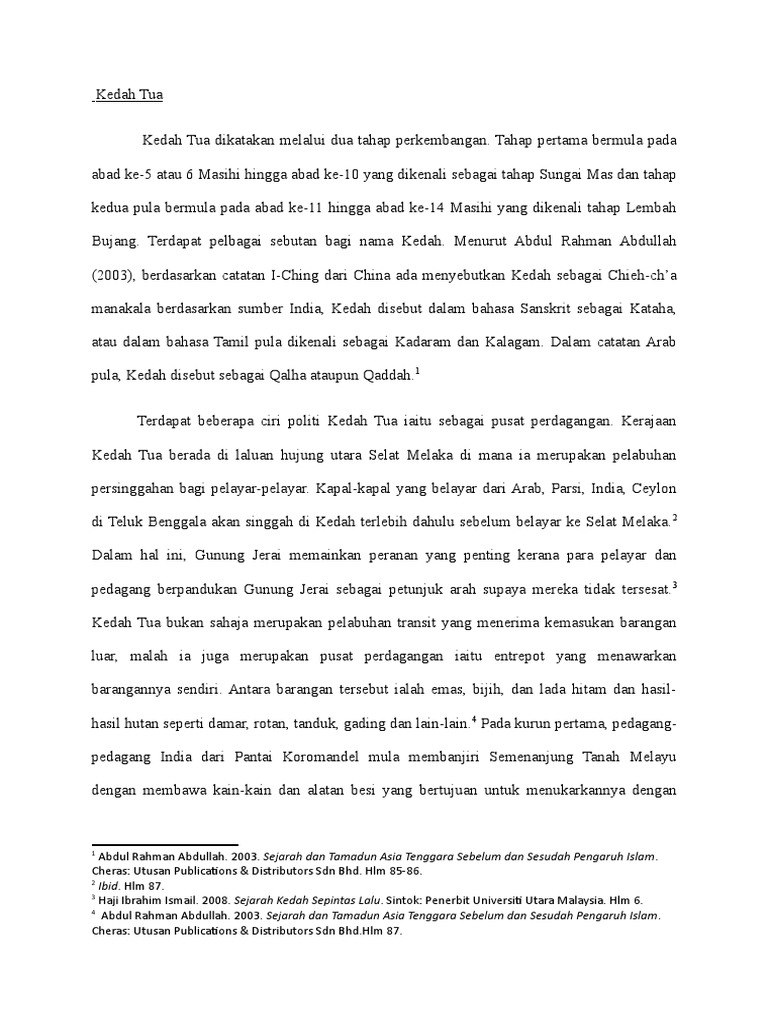 Kerajaan Kedah Tua Pdf