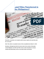 How Are Land Titles Transferred in the Philippines