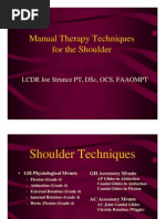 Manual Therapy Techniques for the Shoulder