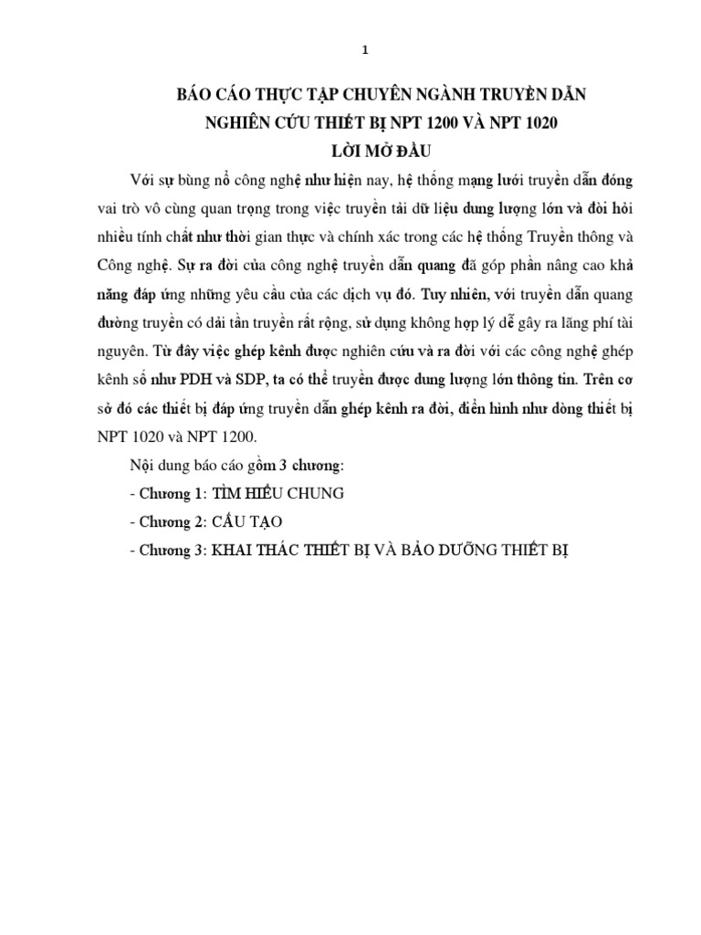 Tìm hiểu về NPT 1200 và NPT 1020 | PDF