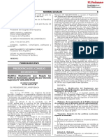 Modifica Reglamento Que Regula Las Políticas Nacionales Aprobado Por Decreto Supremo #029-2018-PCM