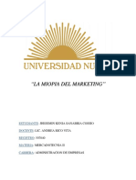 Miopia Del Marketing