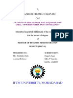 Iftm University, Moradabad: A Research Project Report ON