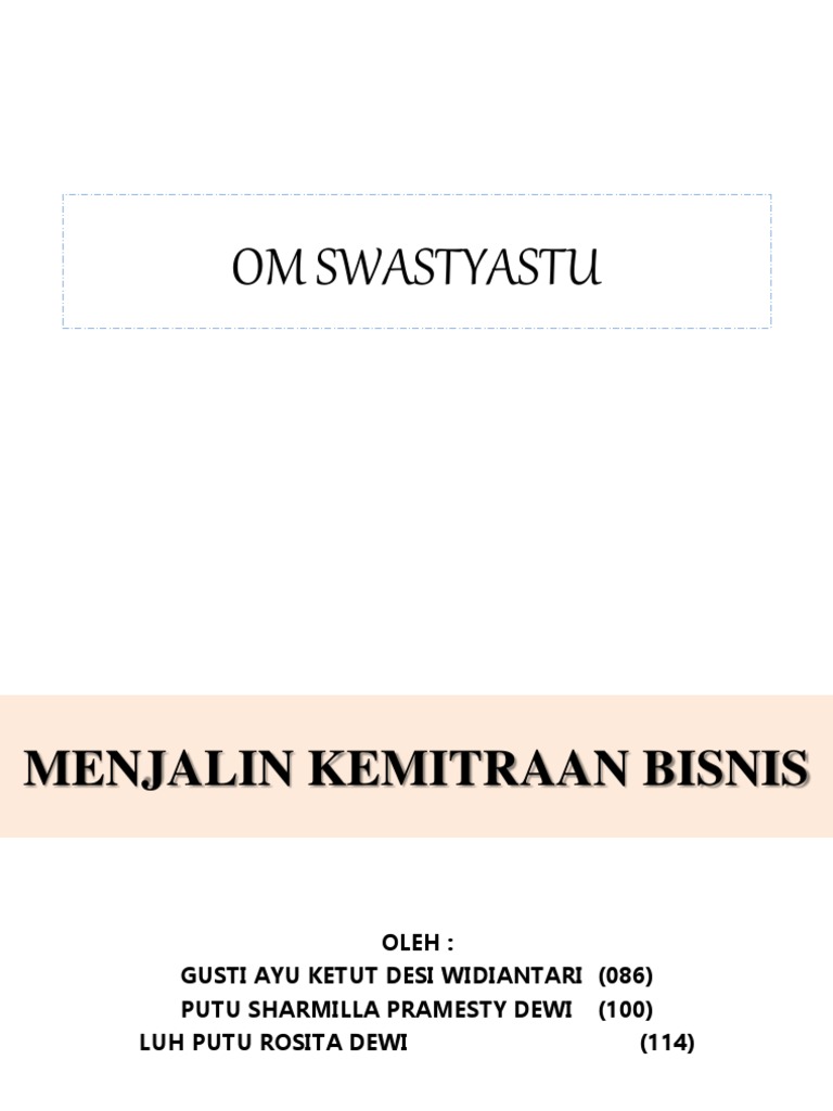 Menjalin Kemitraan Bisnis | PDF