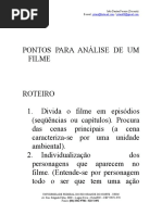 Pontos Para Análise de Um Filme num trabalho acadêmico