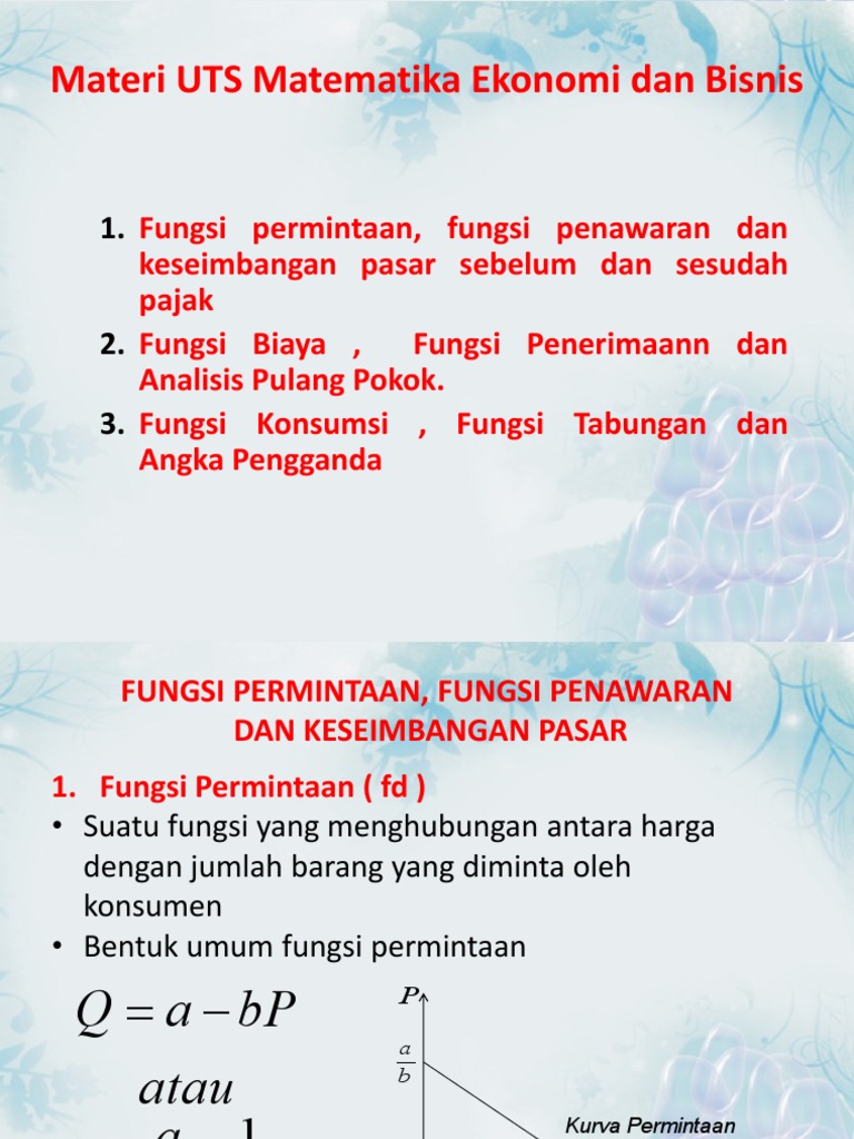 Contoh Soal Keseimbangan Pasar Sebelum Pajak