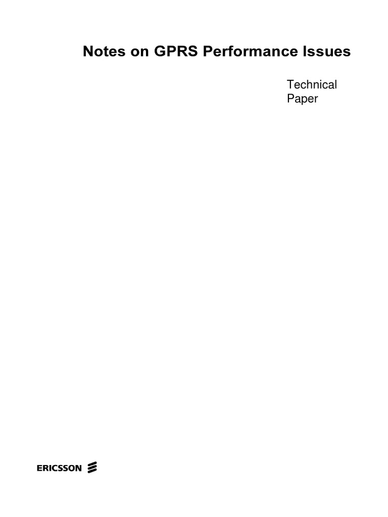 Notes On GPRS Performance Issues PDF | PDF | General Packet Radio ...
