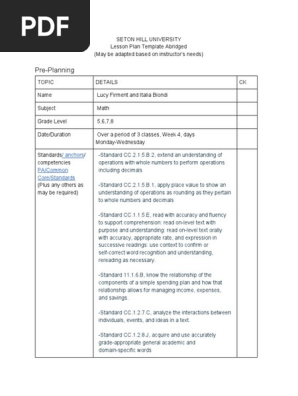 Lesson Plan