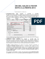 Aplicacion Del Saldo a Favor Del Impuesto a La Renta 2014