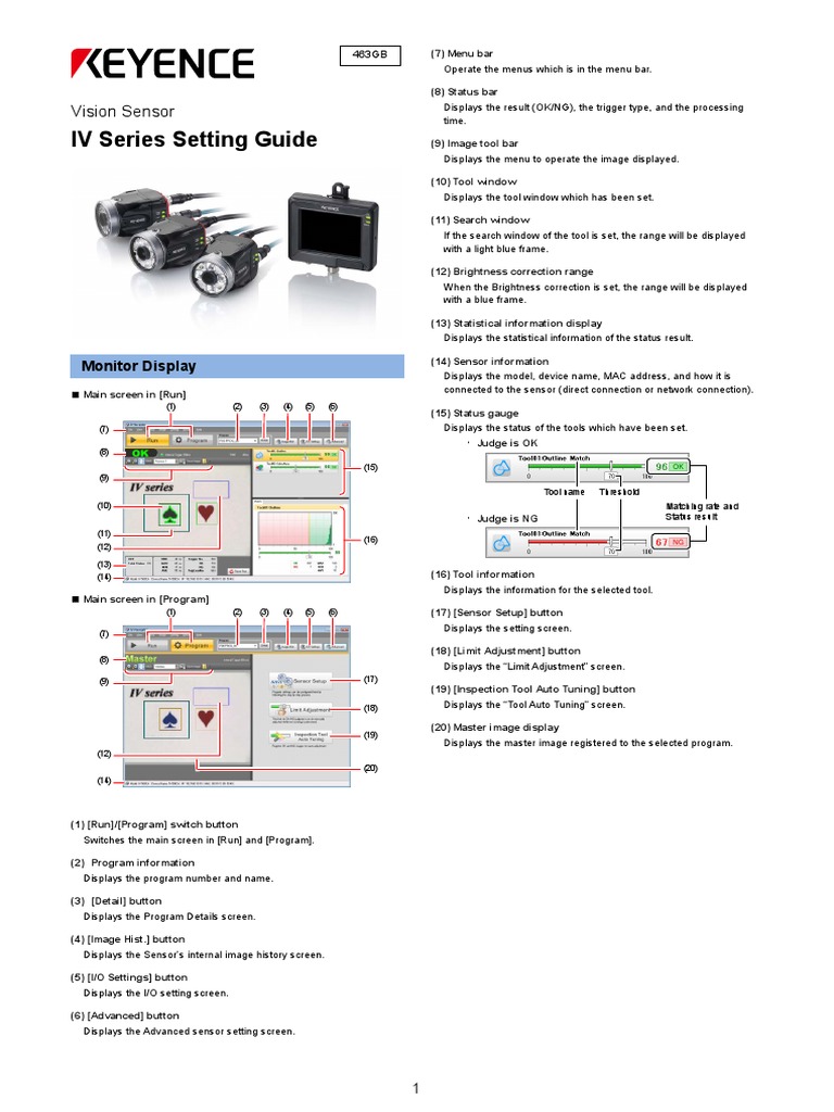 IV Series Vision Sensor Setup Guide | PDF | Menu | Computer Engineering