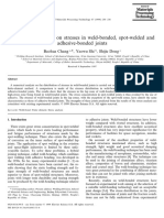 Comparative Studies on Stresses in Weld-bonded, Spot-welded and Adhesive-bonded Joints