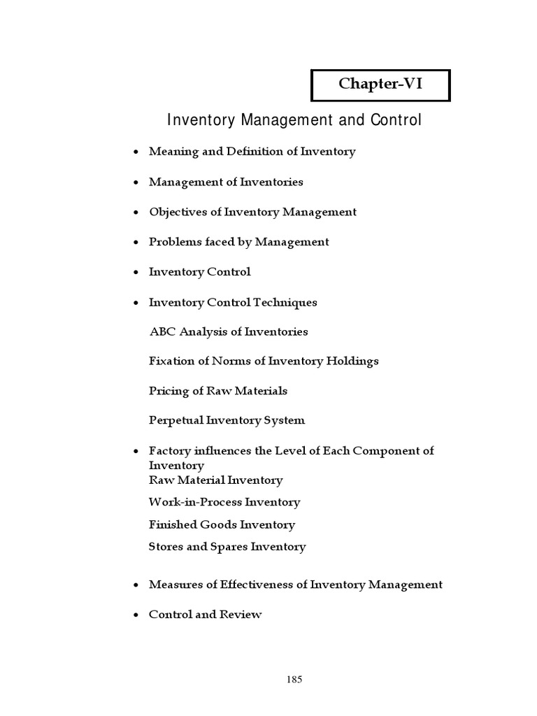 Inventory Control PDF | PDF | Inventory | Market Liquidity