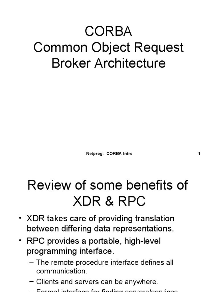 Understanding CORBA Architecture | PDF | Common Object Request Broker ...