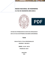 Optimización costos operación flota Scooptrams mina subterránea