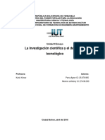 La Investigacion Cientifica y El Desarrolo Tecnologico