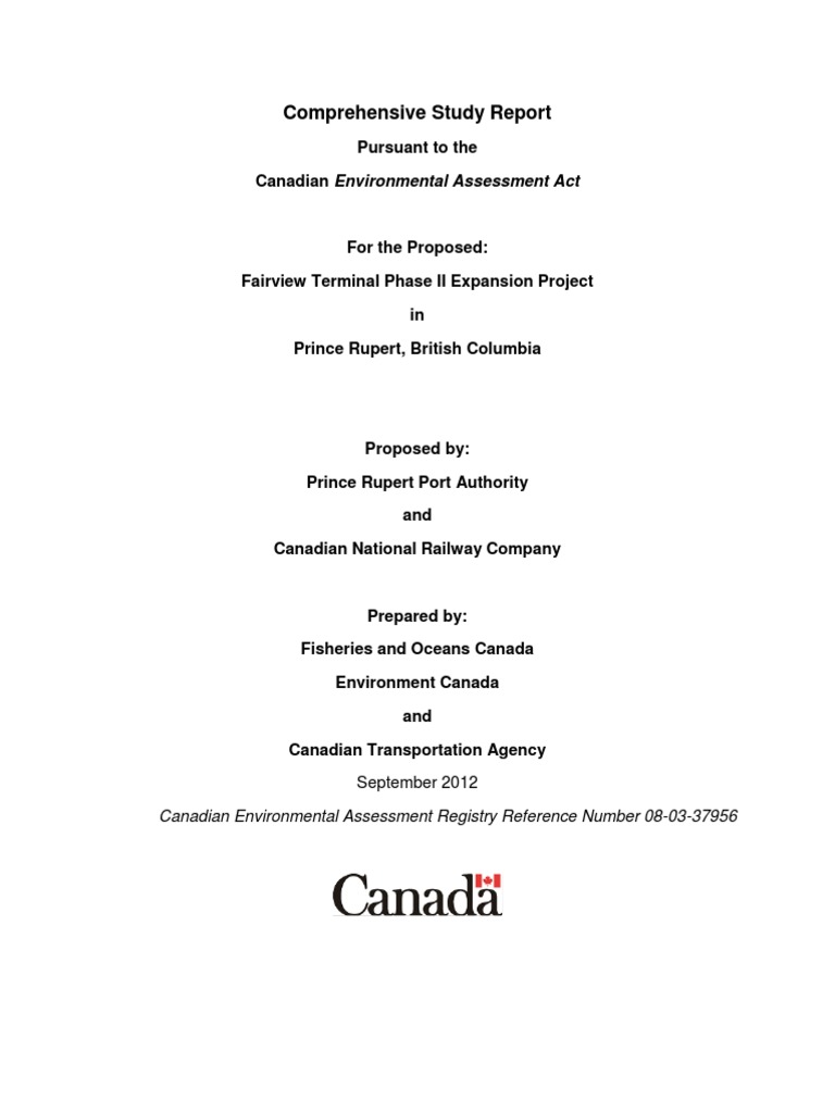 Fairview Terminal PhaseII Expansion Project Report Oct2012 PDF