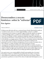 Desescombro y Rescate Histórico: Sobre La "Exforma" - Campo de Relámpagos