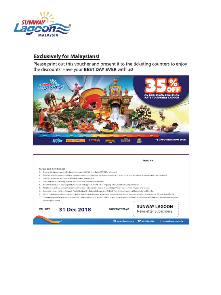 Sunway Lagoon Voucher PDF