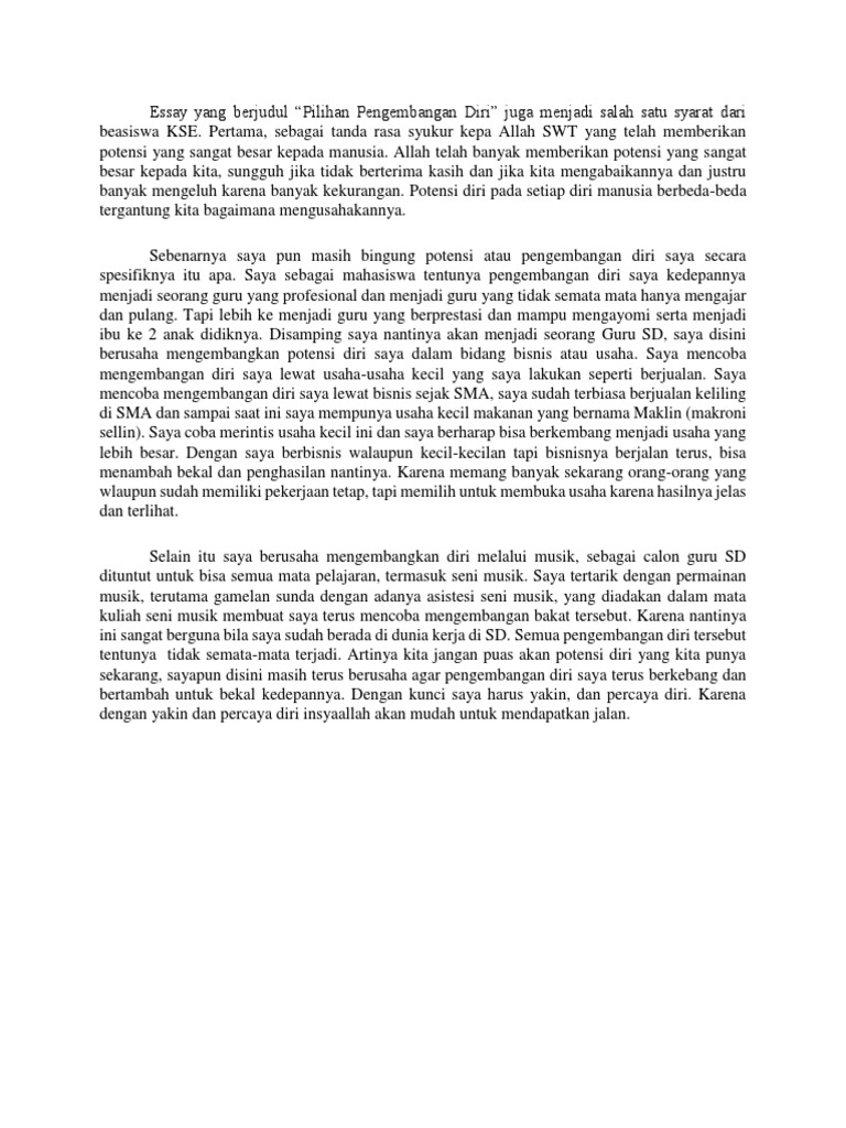 Essay pengembangan diri leadership 06 image