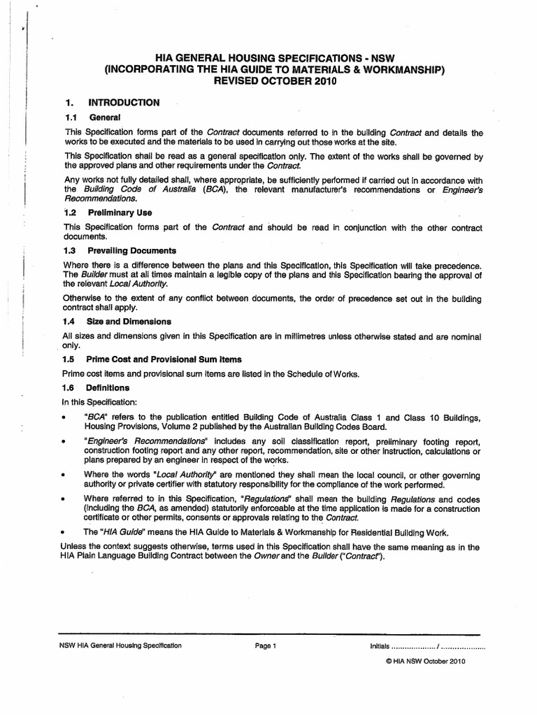 DA160533 HIA General Housing Specifications (A3617103) PDF