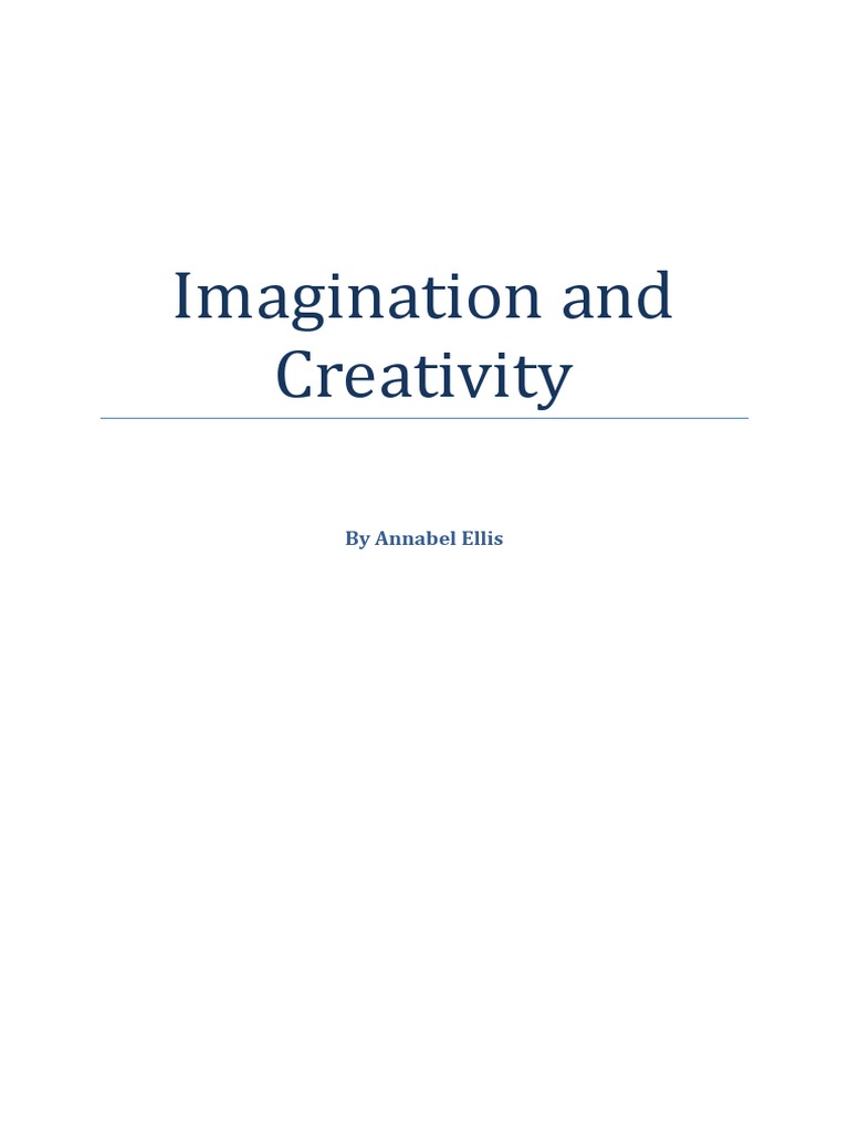 Imagination and Creativity | PDF | Creativity | Teachers