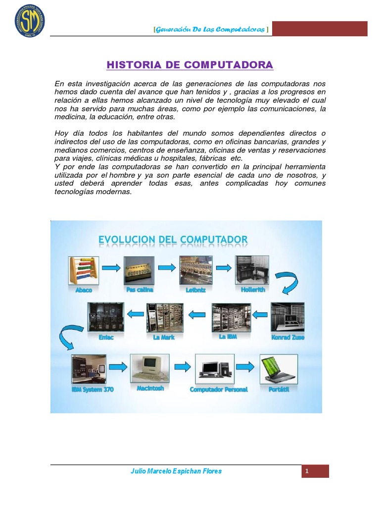 Evolución de las Generaciones de Computadoras | PDF | Circuito ...