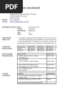 Contoh Resume Temuduga Biasiswa JPA