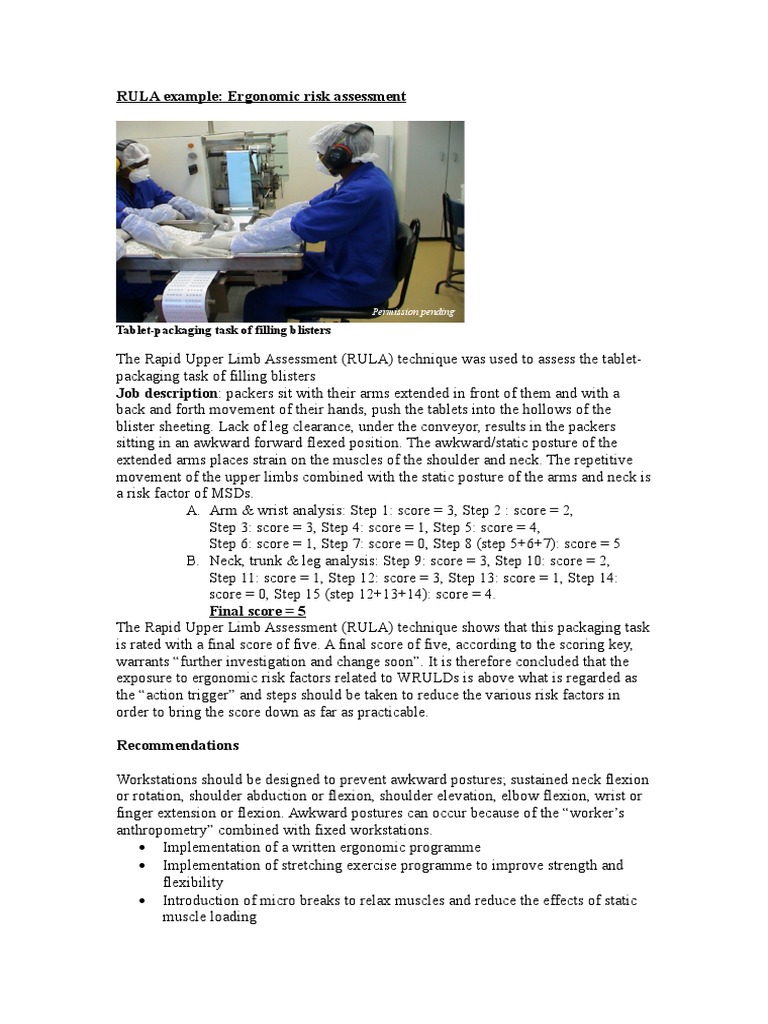 Ergonomic of Risk Assessment in Packaging | PDF | Anatomical Terms Of ...
