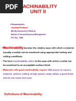 MP 2 Unit II Machinability