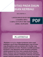 Plastisitas Pada Daun Patikan Kerbau