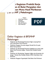 Presentasi Laporan Kegiatan Praktik Kerja Lapangan Di Balai Pengujian