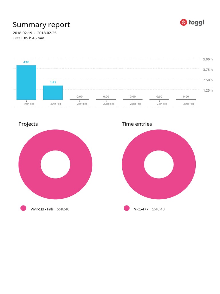 Weekly Time Summary Report | PDF