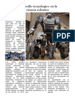 Desarrollo Tecnologico en La Ciencia Robotica