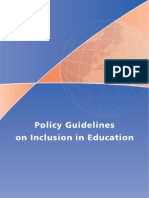 UNESCO Education Inclusion Policy Guidelines