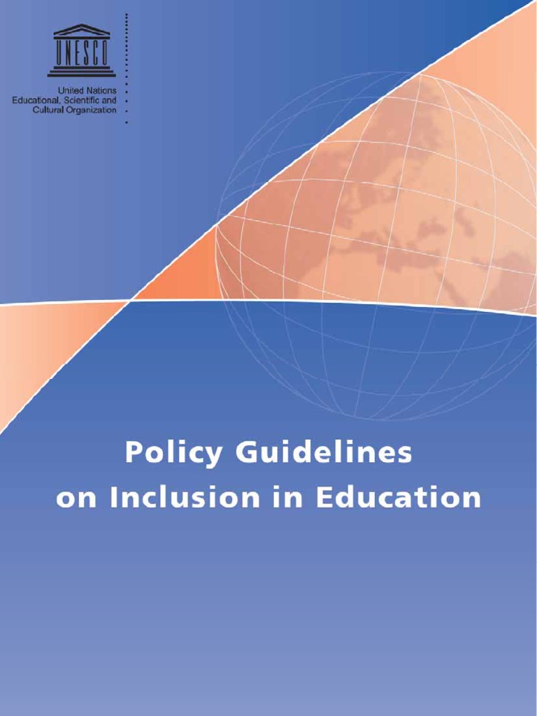 UNESCO Education Inclusion Policy Guidelines | PDF | Inclusion ...